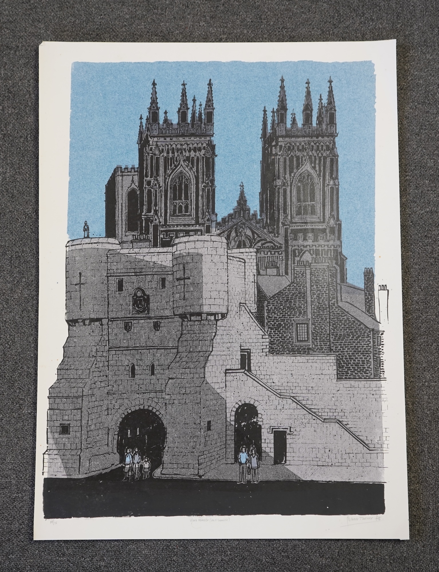 Robert Tavener RE, 1920-2004, 'York Minister (Son et Lumiere)'